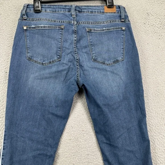 Judy Blue Womens Skinny Fit Jeans 15-32 Blue Distressed 5 Pocket Stretch Denim